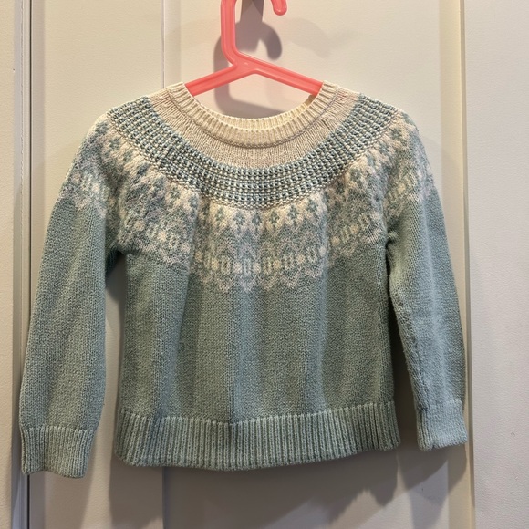 GAP Other - GAP Kid’s Light Blue and Cream Patterned Sweater. Size 4T